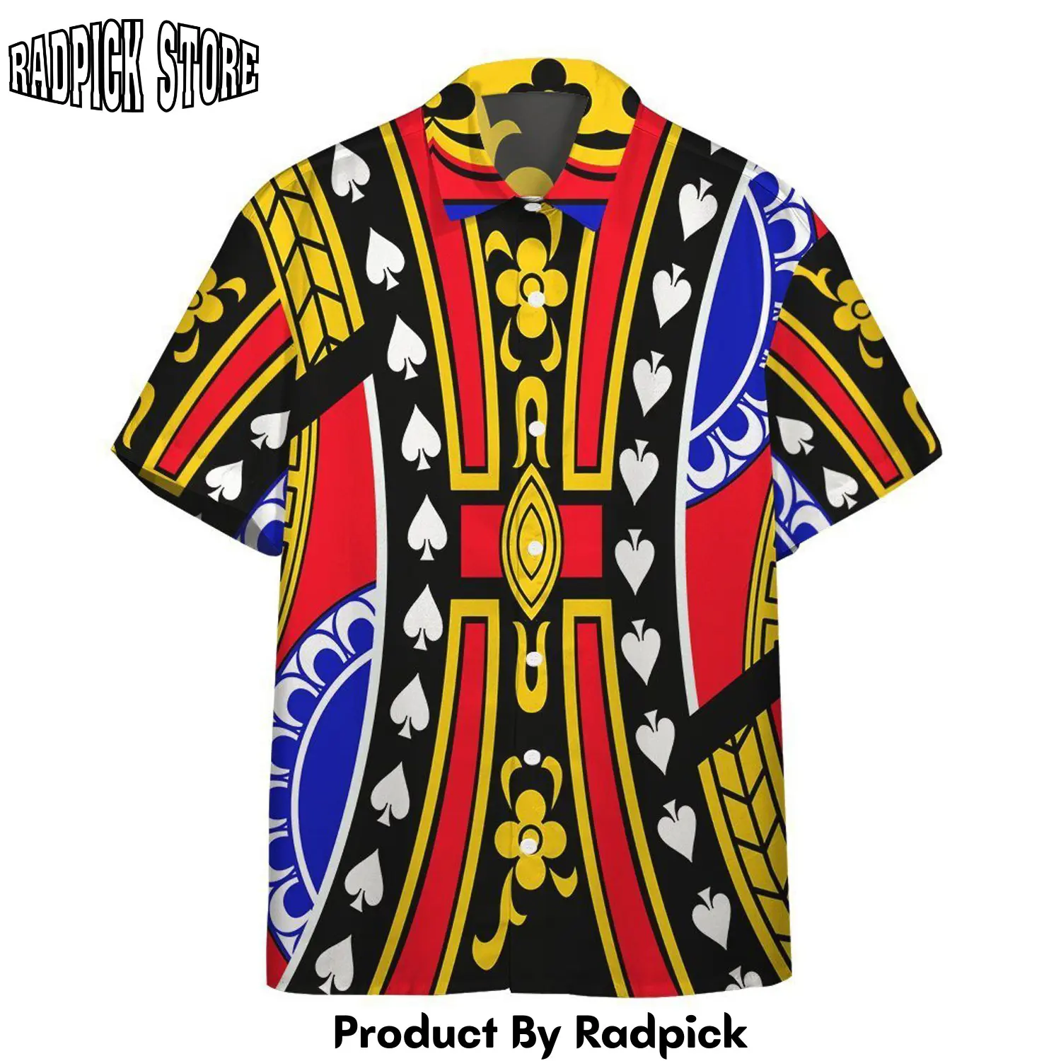 Radpick 3d king of spades david hawaii shirt rp29215
